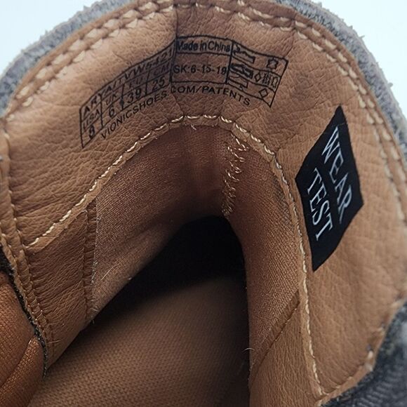 Vionic Arya Grey Nubuck Leather‎ Ankle Boots New Size 8 - Picture 11 of 12